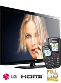 Bundle 107 cm Full HD LCD Fernseher + 2 x Samsung E1081