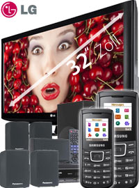 Bundle 32 Zoll LCD HD TV + Heimkinosystem + 2 x Samsung E1100