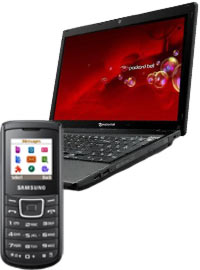 Bundle Notebook 17 Zoll Windows 7 + Samsung E1100