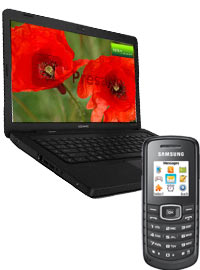 Bundle Notebook 40cm Windows 7 + Samsung E1080w