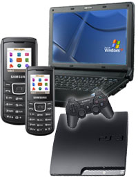 Bundle Sony PS3 160 GB + Netbook Windows + 2 x Samsung E1100