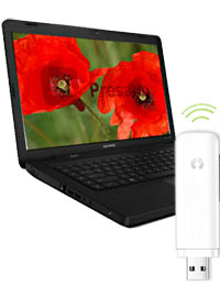 Mobiles Internet Notebook 40cm Windows 7 + UMTS Surf-Stick