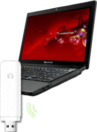 Mobiles Internet Notebook 43 cm Windows 7 + UMTS Surf-Stick